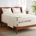 Juego de sábanas Bedsure de bolsillo profundo tamaño Queen – Se adapta a colchones de hasta 21 pulgadas de grosor – 4 piezas de sábanas de cama GentleSoft, absorben la humedad