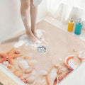 Alfombrilla de Ducha Cuadrada Antideslizante 91x91cm – Textura Lufa, Orificio de Drenaje Central, Extragrande para Interior de Ducha y Baño