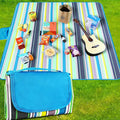 Manta de Picnic Impermeable 200x150 cm Extra Grande, Manta Picnic Plegable con Base PVC Antideslizante y Antiarena, Manta de Playa Lavable para Camping Jardín Parque Festival con Asa