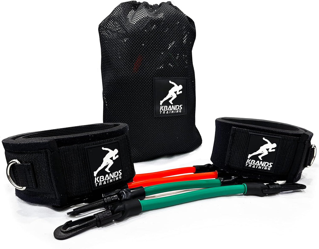Kbands | Bandas de resistencia para piernas para velocidad y fuerza | Incluye los programas de entrenamiento digital Speed 101 y Agility FX - Tallas para jóvenes, atletas intermedios y avanzados