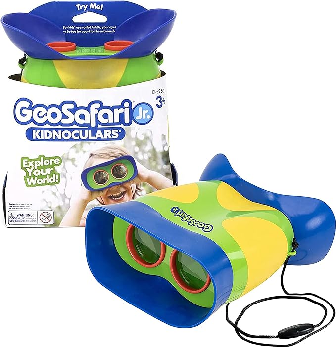 Learning Resources Prismáticos Infantiles – GeoSafari Jr Kidnoculars – Aumento 2X sin Enfoque – Desde 3 años – Juguete Educativo para Explorar la Naturaleza