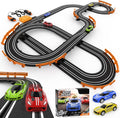 Pista de Carreras con 4 Autos de Alta Velocidad — Juego Dual con Contador de Vueltas, Paso Elevado Circular, Para Niños de 6 a 12 Años