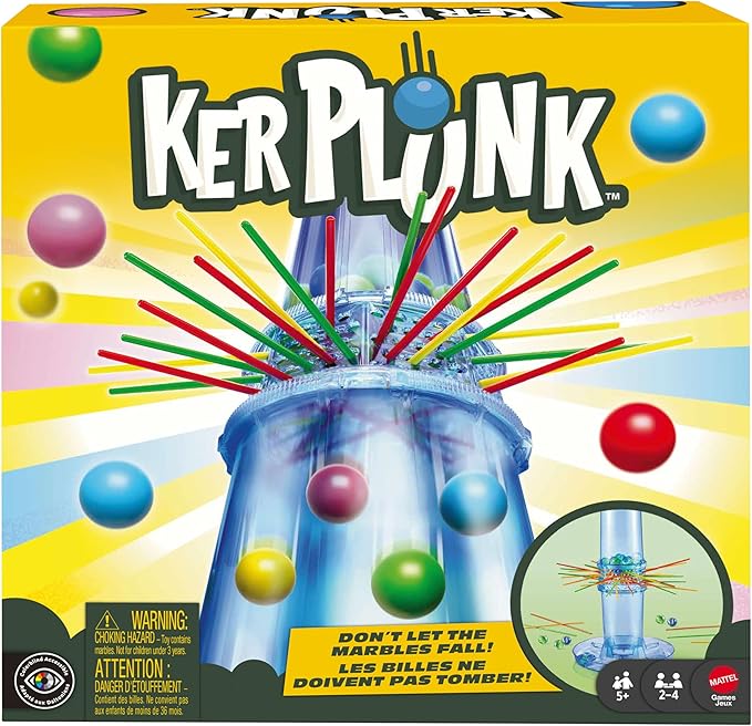 NOTA IMPORTANTE: EL ARTÍCULO PRESENTA UNA QUEBRADURA, NO AFECTA SU FUNCIONAMIENTO – Ker Plunk Juego "Don't Let the Marbles Fall" ("No dejes que caigan las canicas"), Multicolor