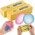 XUERILY Set de 4 Juguetes Antiestrés Squishy | Pelota Blandita y Squishy de Mantequilla de Lento Crecimiento, Sensoriales para Niños y Adultos