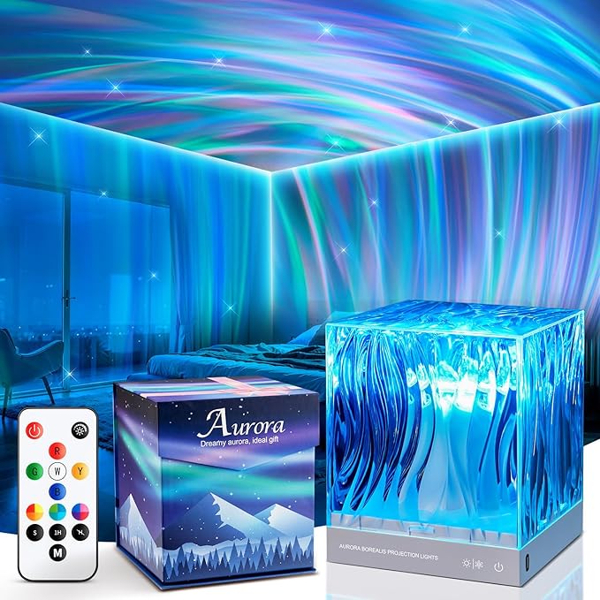 Proyector Aurora Boreal Galaxy 18 Colores – Decoración Aesthetic para Habitación, Regalo para Ella
