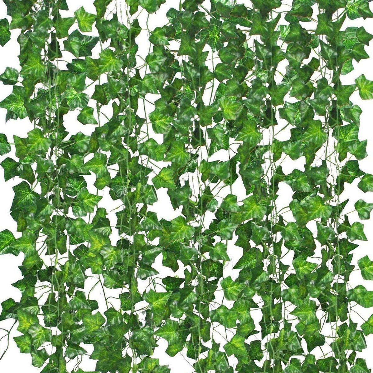 Guirnalda de hiedra artificial Comtelek para decoración de habitaciones, 48 piezas, con clip, 103 metros, flores verdes, plantas colgantes, follaje artificial, hojas, decoración estética para dormitorio, hogar, jardín, pared, boda.