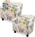 Funda para Silla Barril Redonda Treaful – Una Pieza Gruesa Removible, Beige/Gris