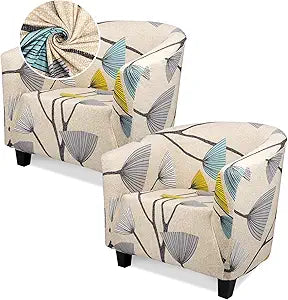 Funda para Silla Barril Redonda Treaful – Una Pieza Gruesa Removible, Beige/Gris
