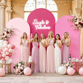 Juego de 3 fundas para telón de fondo de arco (6 pies, 5 pies, 4 pies) - Cubierta elástica de spandex premium para soporte de arco de telón de fondo para baby shower, boda, decoración de fiesta