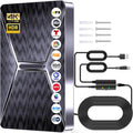 2026 Upgraded Indoor TV Antenna, 3200+ Miles Range HD Digital Antenna for Smart TV, Strongest with Amplified Signal Booster Supports 4K 8K 1080p All TVs- 38FT Coaxial Cable for Local Channels