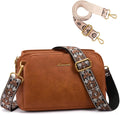 Bolsas Cruzadas LOVEVOOK para Mujeres con 2 Correas Ajustables, Pequeñas Bolsas de Cuero con Ranuras de Bloqueo RFID, Bolsa de Hombro