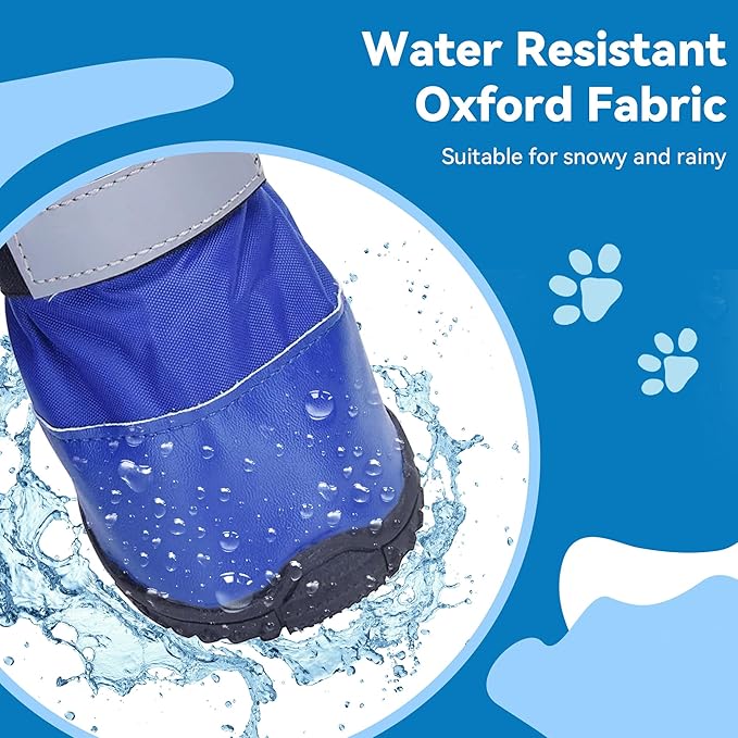 HiPaw Botas Impermeables para Perros – Suela Antideslizante para Nieve y Lluvia