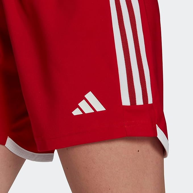 Shorts Adidas Tiro23 para Mujer – Talla S, Color Rojo/Blanco