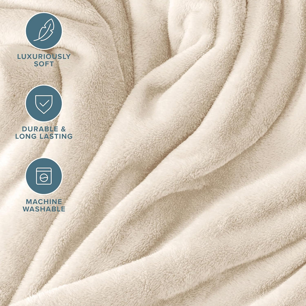 Bare Home Manta de Vellón - Full/Queen - Ultra-Suave Ligera para Cama, Sofá y Sillón - Microfelpa de Lujo - Manta Cálida y Acogedora