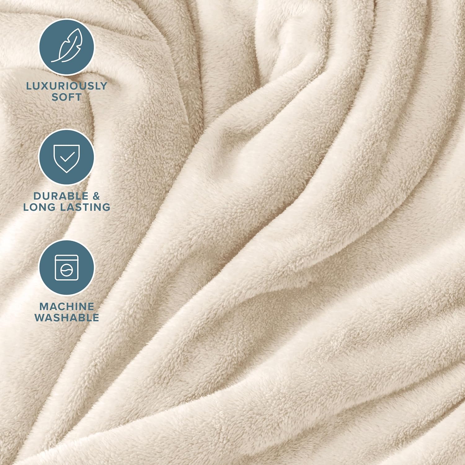 Bare Home Manta de Vellón - Full/Queen - Ultra-Suave Ligera para Cama, Sofá y Sillón - Microfelpa de Lujo - Manta Cálida y Acogedora