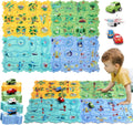 Ubegger Puzzle Racer Kids Car Track Set Puzzle Racer Car Track Set with Roadmap Puzzle Track Car Play Set Toy for Kids 3-8 Years Old(100Pcs, 4 Stytle)