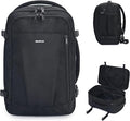 ECOHUB Mochila de Viaje Mochila de Artículo Personal con 13 Bolsillos Bolsas de Mano para Aviones, Negro, Negocios