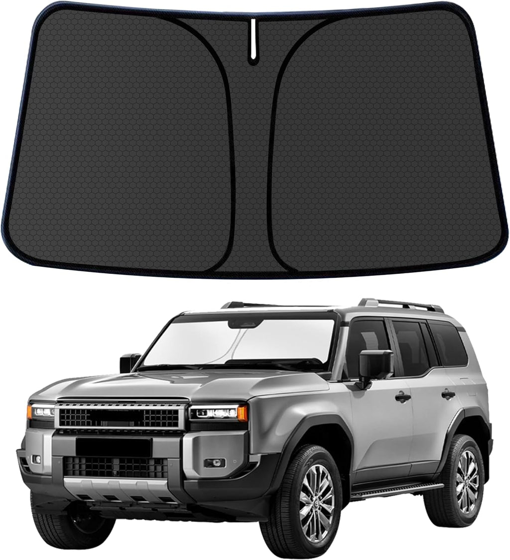 Parasol Parabrisas Personalizado Land Cruiser 1998-2025 2026, Cubierta Ventana Frente Protector Visera Plegable Bloquea Rayos UV Mantiene Auto Fresco Accesorios