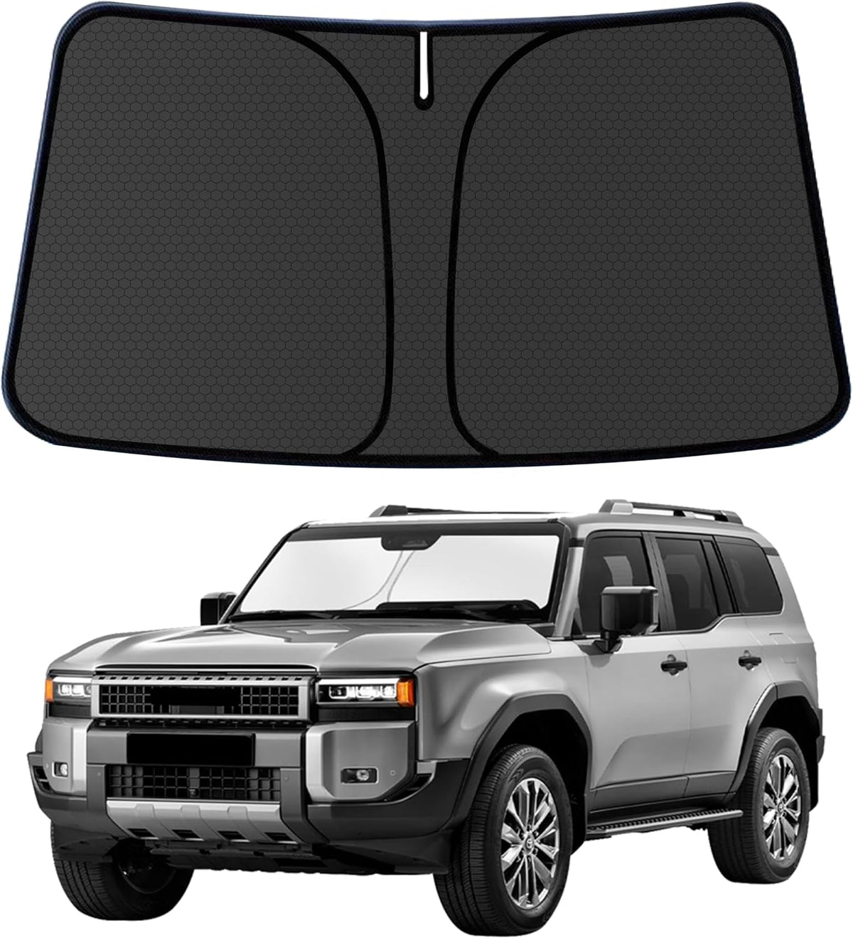 Parasol Parabrisas Personalizado Land Cruiser 1998-2025 2026, Cubierta Ventana Frente Protector Visera Plegable Bloquea Rayos UV Mantiene Auto Fresco Accesorios