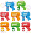 Paquete de 8 Pistolas de Burbujas Automáticas, Máquina de Burbujas Soplador Juguetes de Exterior para Niños Pequeños de 1-8 Años Regalos Favores de Fiesta de Boda