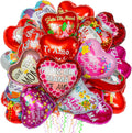 Globos Metálicos Día de la Madre 72 Piezas – Mylar Corazón Rojo Feliz Mamá | Decoración Fiesta y Cumpleaños