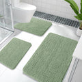 Juego de Alfombras de Baño OLANLY 3 Piezas | Chenilla Suave Absorbente Secado Rápido | Contorno U para Inodoro | Decoración Hogar | 3 Unidades