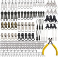 Meikeer Kit de reparación de cremallera de 252 piezas con cremalleras y tiradores de repuesto, herramientas universales para equipaje, bolsos, chaquetas y equipo al aire libre
