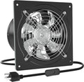 HG Power 8 Inch Exhaust Fan with Switch, Powerful Kitchen Exhaust Fan with Damper, Potable Window Exhaust Fans, Small Fume Extractor Ventilation Fan for Attic, Shop, Smoking Room, Garage