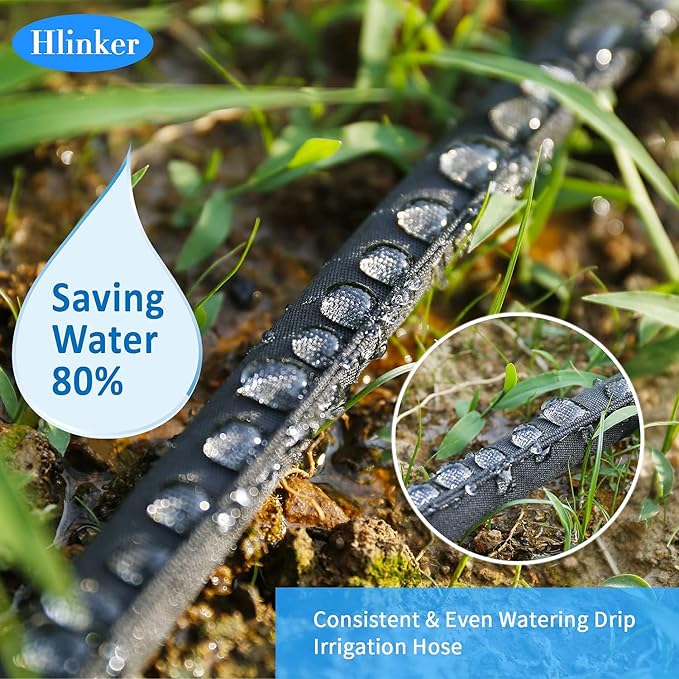 Manguera de Riego Plana Secbulk 15m con Estacas – Sistema Goteo DIY, Doble Capa, Ahorra 80% Agua