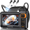 Cámara endoscópica con luz, cámara de inspección de boroscopio HD 1920P con pantalla IPS de 4.3", AukonVee IP67 resistente al agua con 8 LED y cámara serpiente semirrígida de 16.5 pies para herramientas de tuberías automotrices y dispositivos para hombres
