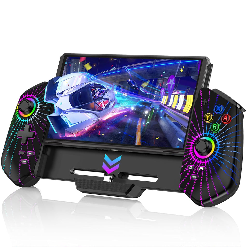 Switch Controller for Nintendo Switch/OLED, Hall Effect Joystick Wired Switch Pro Remote Controller with Turbo/4 Game Slot/Dual Motor, Handheld Joypad Replacement for Nintendo Switch Controller