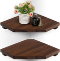 Repisas Flotantes Hexagonales Demigo Set x2 — Madera Acacia Sólida para Esquinas