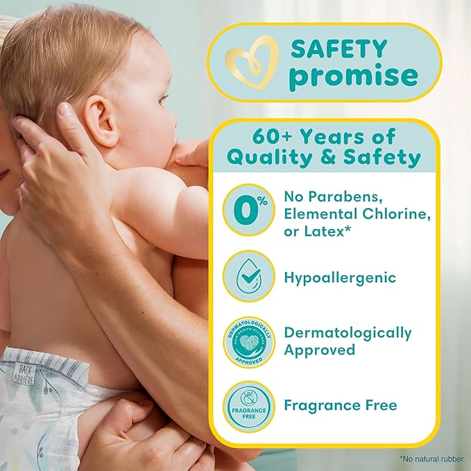 Pampers Pure Protection - Pañales para bebé, talla 0 (>10 libras), 76 unidades, hasta 100% a prueba de fugas, protección de la piel a base de plantas de primera calidad, pañales suaves hipoalergénicos