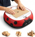 Safe Power Cardboard Cutter for Kids, STEM + STEAM Educational Toy for Boys and Girls Ages 5+, Upcycled Tool for DIY Cardboard Projects, Engineering & Creativity
