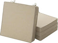 Cojines para sillas de exterior, resistentes al agua y a la decoloración, almohadillas de repuesto para sillas de muebles de patio con cremallera de lazos, funda extraíble, parte inferior