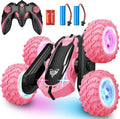 Carro a Control Remoto RC Stunt 360° con Luces LED – Doble Cara, Alta Velocidad, Color Rosa