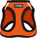 Arnés Step-in Air Voyager Best Pet Supplies | Malla Reflectante Sin Tirones para Perros y Gatos | Talla M, Naranja/Negro