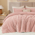 Edredón Queen de Borrego BEDELITE Rosa Palo – Ultra Suave y Cálido, Fleece Tipo Piel Sintética para Invierno