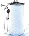 Veken Cabezal de Ducha de Lluvia con Ducha de Mano – Alta Presión, Múltiples Modos, Cromo Plateado