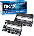 Unidad de Tambor DR730 Compatible MCYCOLOR — Pack de 2, Repuesto para Impresoras Brother MFC-L2710DW MFC-L2750DW HL-L2395DW y Más (NO es Tóner)