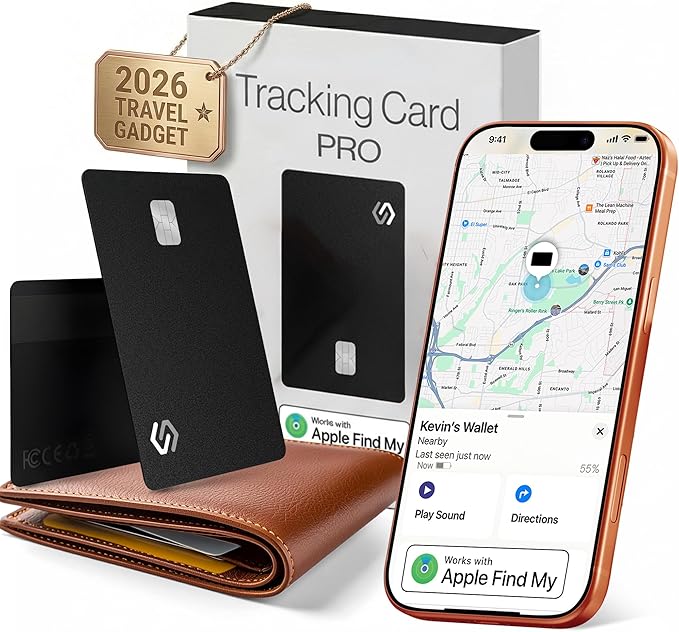 Rastreador de Billetera SPOTMINDERS – Certificado Apple MFi, IP68, Ultra Delgado