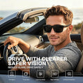 Gafas de sol polarizadas para hombres y mujeres, retro, cuadrados, protección UV400, marco ligero, gafas de sol para conducción