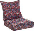 Cojines de Exterior para Patio | Set 24x24x5.75 pulgadas | Impermeables Anti-Decoloracion | Funda Removible | Floral Artistico