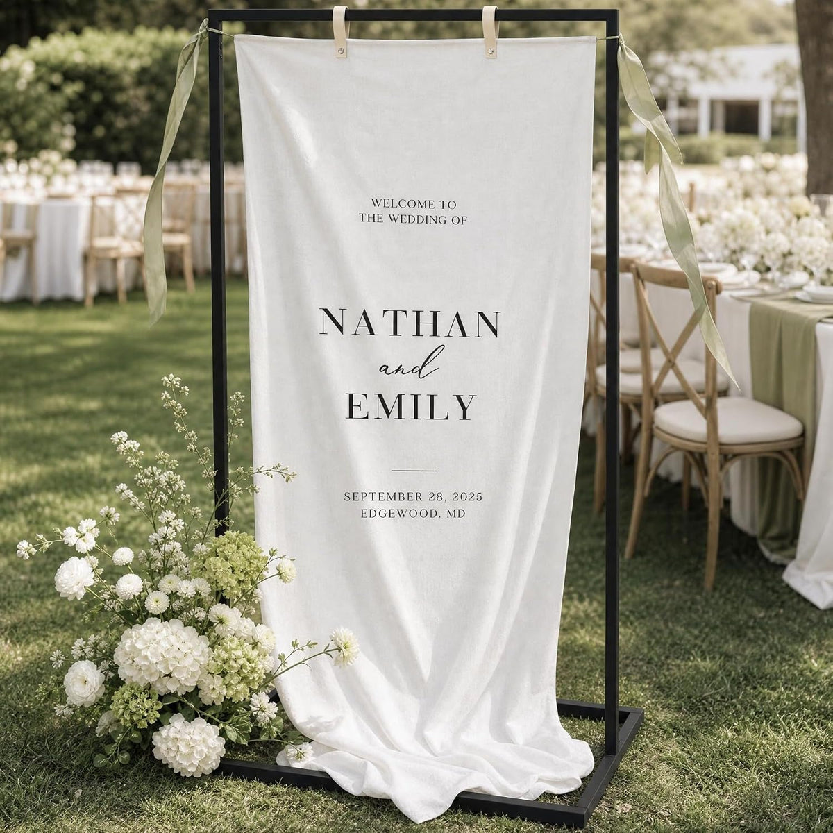 Elegante soporte para letrero de bienvenida de boda, resistente soporte para carteles de boda