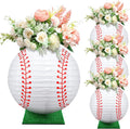 Decoración Pieza Central Mesa Rossesay 4 Piezas Juego Farol Papel con 4 Piezas Cuadrados Pasto Farol Juego Deportes Parche Pasto Falso Tepe Decoración Mesa Pasto Falso Suministros Fiesta Cumpleaños Béisbol