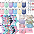 Regalos para Semana de Enfermería Tioncy (60 Pzs) 2026 | Incluye Vaso de Acero 12oz, Cosmetiquera, Yoyo de Gafete y Calcetines | Para Mujeres | Agradecimiento a Enfermeras