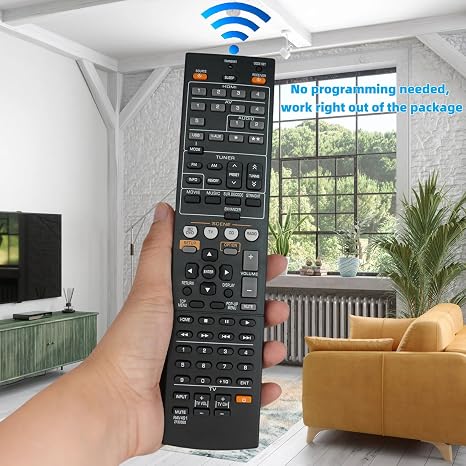 Control Remoto de Repuesto para Receptor AV Yamaha RX-V765, RX-V665, HTR-3067, HTR-5064, YHT-4910U, RX-V377, YHT-595BL