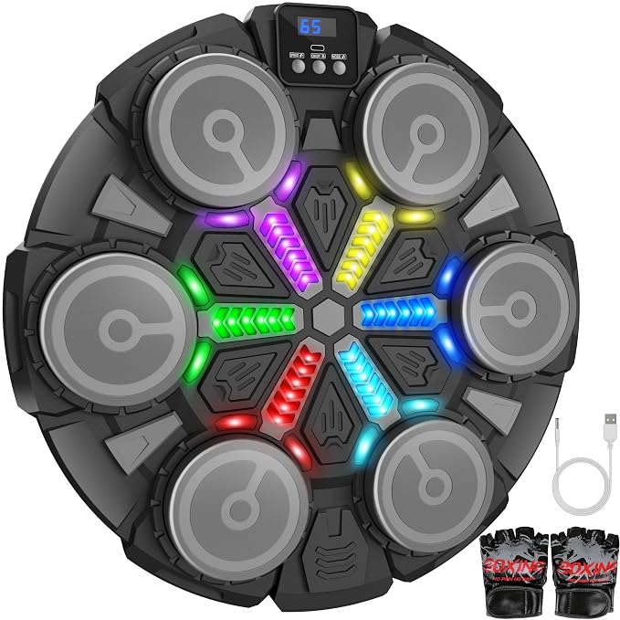 Diana de Boxeo Musical Awinto Bluetooth | Juguete Deportivo para Niños (NO INCLUYE CABLE TIPO C)