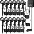 Como nuevo, sin caja: Kit de iluminación LED SOROP para exteriores, 12 focos con control remoto