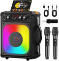 Máquina de Karaoke Portátil TX06 | 2 Micrófonos Inalámbricos, Subwoofer, RGB, TWS y 12H de Batería